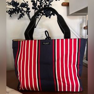 Kate Spade vintage early 2000s striped tote bag